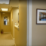 Hallway leading to patient rooms